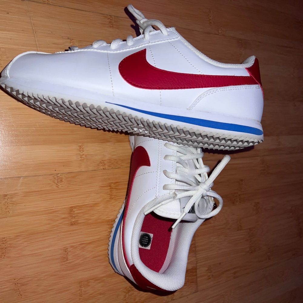 Nike Cortez White and Red Sneakers